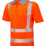 LEO - ORANGE - WOOLACOOMBE - HI VIZ ECO HI SPEC POLO SHIRT