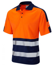 Load image into Gallery viewer, LEO P10-O/NV  WATERSMEET EcoViz Performance+ Dual Colour Polo Shirt
