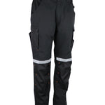 SINGER-SAFETY  PETRO - RIPSTOP SAFETY WORK TROUSER 280 gsm. BLACK / GREY