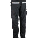 SINGER-SAFETY  PETRO - RIPSTOP SAFETY WORK TROUSER 280 gsm. BLACK / GREY