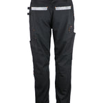 SINGER-SAFETY  PETRO - RIPSTOP SAFETY WORK TROUSER 280 gsm. BLACK / GREY