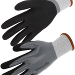 SINGER PHD557  ANTI - CUT D 5 WET + DRY DOUBLE NITRILE COATING SAFETY WORK GLOVE