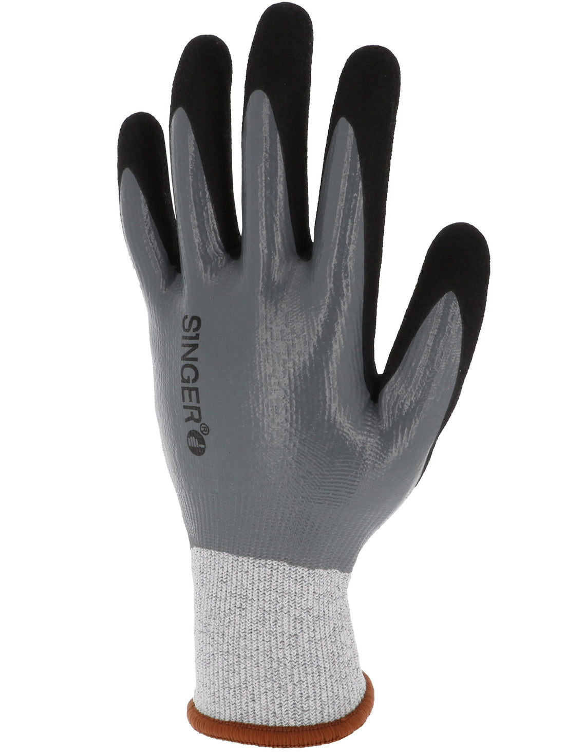 SINGER PHD557  ANTI - CUT D 5 WET + DRY DOUBLE NITRILE COATING SAFETY WORK GLOVE