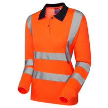 Load image into Gallery viewer, LEO - BEAFORD - ORANGE - WOMANS COMFORT H VIZ POLO SHIRT PL05-O-LEO
