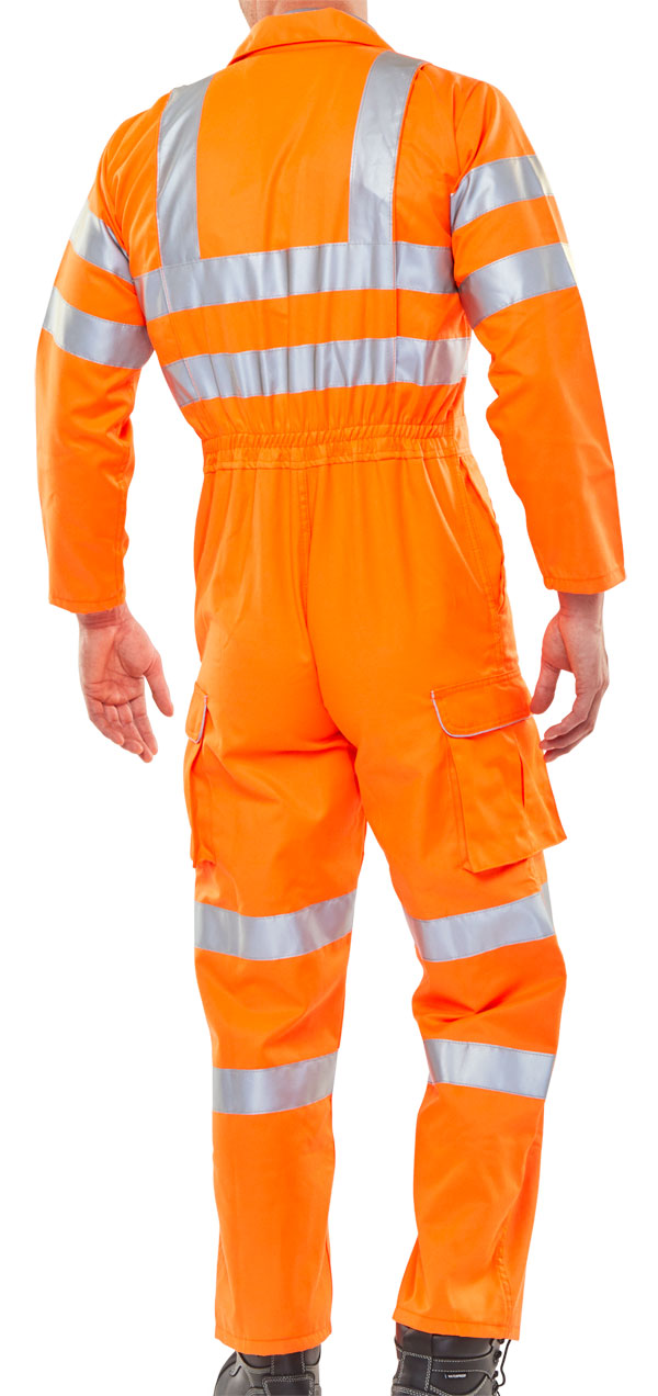 BEESWIFT ORANGE RAIL-SPEC HI VIZE HEAVY DUTY COVERALL RCS