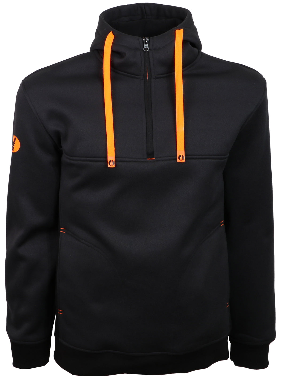 SINGER SAMY 350 GSM - BLACK ORANGE  HOODY SWEATSHIRT