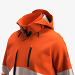 SAFETY JOGGER SCUHVSSHLM - SCUTI HIVIS SOFTSHELL JACKET MEN ORANGE/BLACK