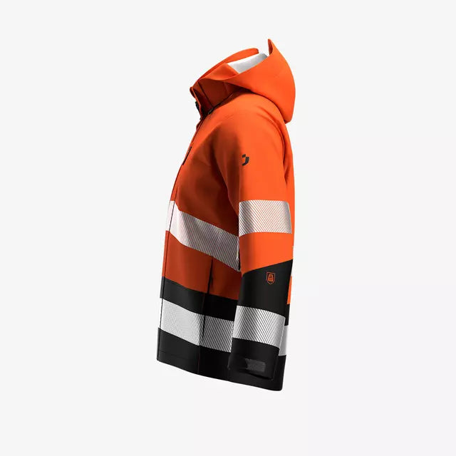 SAFETY JOGGER SCUHVSSHLM - SCUTI HIVIS SOFTSHELL JACKET MEN ORANGE/BLACK