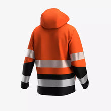 Load image into Gallery viewer, SAFETY JOGGER SCUHVSSHLM - SCUTI HIVIS SOFTSHELL JACKET MEN ORANGE/BLACK
