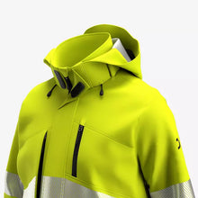 Load image into Gallery viewer, SAFETY JOGGER SCUHVSSHLM - SCUTI HIVIS SOFTSHELL JACKET MEN YELLOW/BLACK
