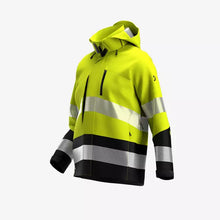 Load image into Gallery viewer, SAFETY JOGGER SCUHVSSHLM - SCUTI HIVIS SOFTSHELL JACKET MEN YELLOW/BLACK
