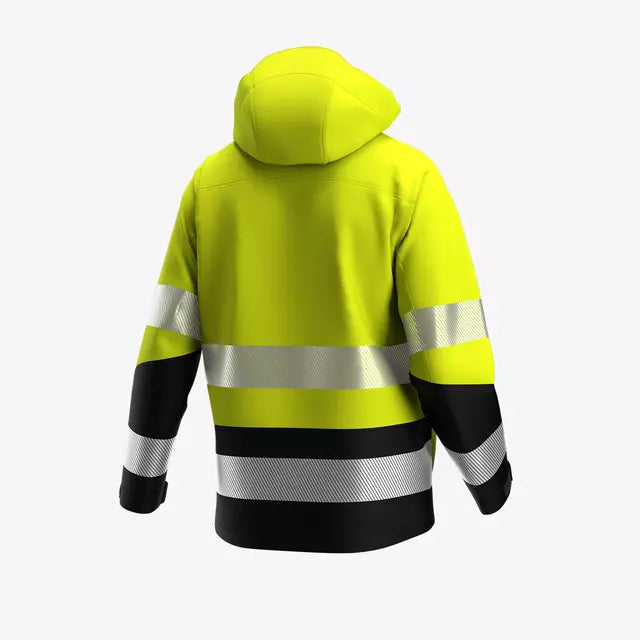 SAFETY JOGGER SCUHVSSHLM - SCUTI HI VIS PADDED SOFTSHELL JACKET MEN YELLOW/BLACK