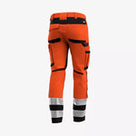 SAFETY JOGGER ORANGE BLACK SLIM FIT STRETCH - SCUTI HI VIS TROUSERS