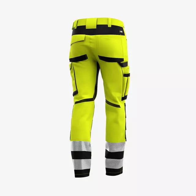 SAFETY JOGGER YELLOW BLACK SLIM FIT STRETCH - SCUTI HI VIS TROUSERS
