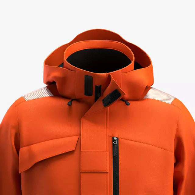 SAFETY JOGGER  - SCUTI HI VIS PADDED WINTER JACKET MEN ORANGE/BLACK