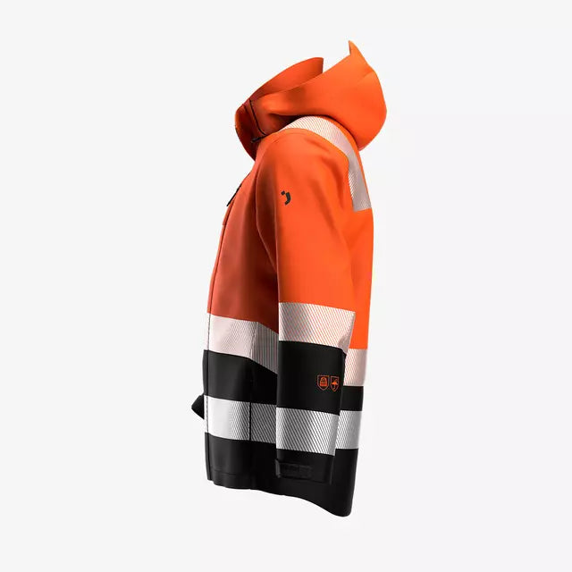 SAFETY JOGGER  - SCUTI HI VIS PADDED WINTER JACKET MEN ORANGE/BLACK