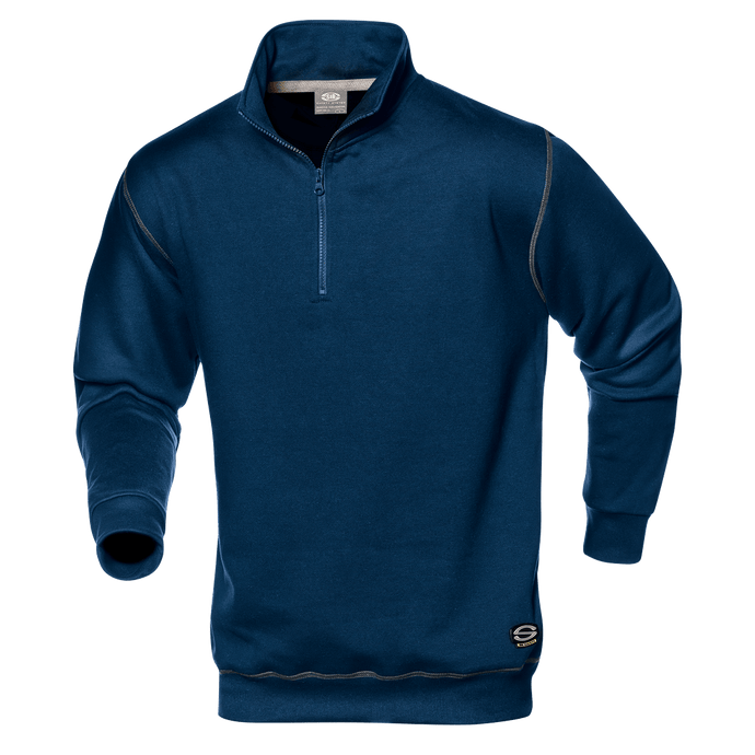 SIR SAFETY SIRFLEX 1/4 ZIP COLLAR WORK SWEATSHIRT NAVY- MC3124 Q5