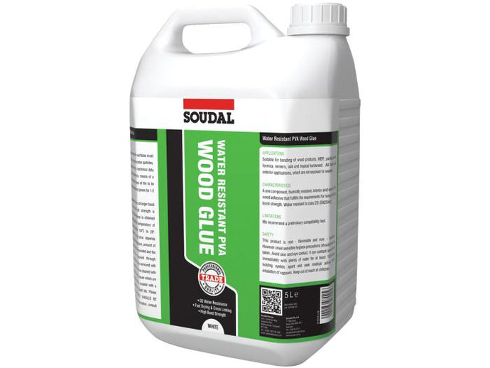SOUDAL 5LTR WATER RESISTANT WOOD GLUE