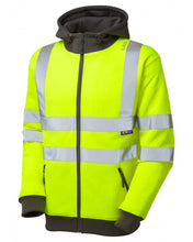 Load image into Gallery viewer, SS02-Y-LEO SAUNTON- ISO 20471 Class 3 Full Zip Hooded Sweatshirt Yellow
