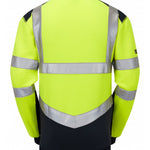 LEO - SS08- YELLOW NAVY - TAPELEY ISO 20471 CLASS 2 ECO HEAVY DUTY 1/4 ZIP SWEATSHIRT