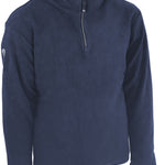 SINGER SWAM NAVY 1/4 ZIP POLAR FLEECE SWEATSHIRT. 100% POLYESTER 290 GSM.
