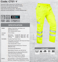 Load image into Gallery viewer, CT01-Y-LEO - BIDEFORD ISO20471 Class 1 Cargo Trouser Yellow
