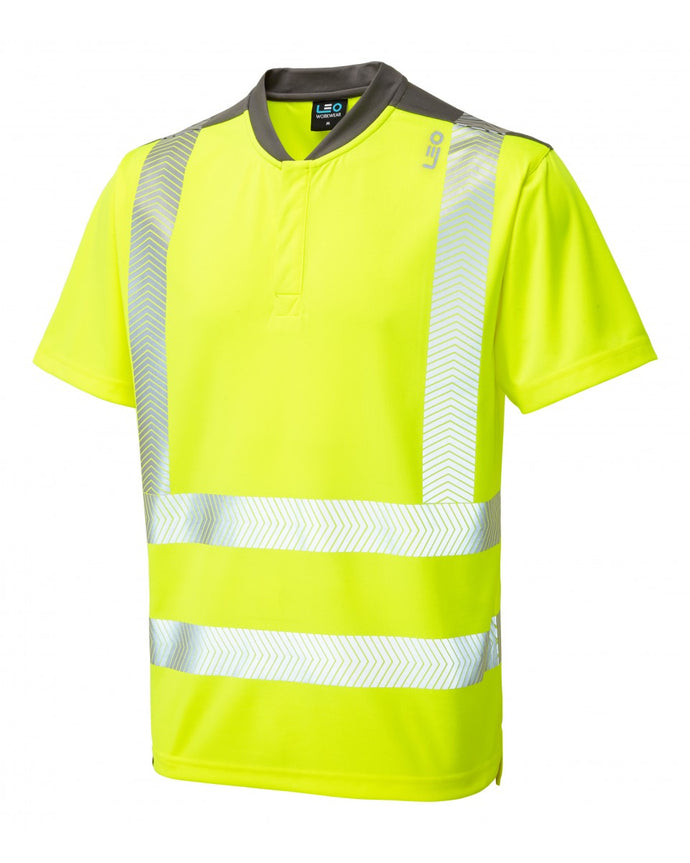 LEO T12-Y- PUTSBOROUGH ISO 20471 CLASS 2 COOLMAX T-SHIRT YELLOW