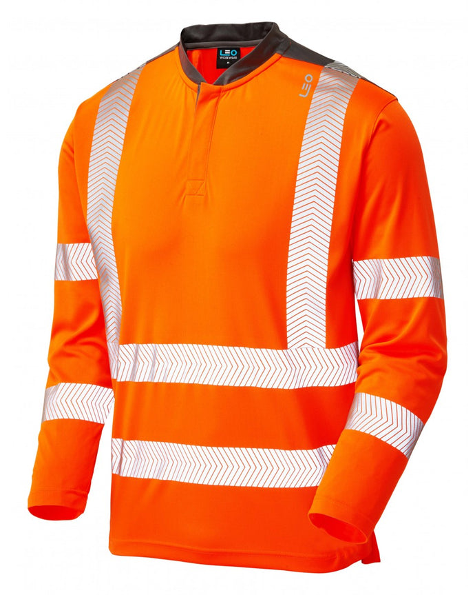 T13-O-LEO - WATERMOUTH ISO 20471 Class 3 Performance Sleeved T-Shirt Orange