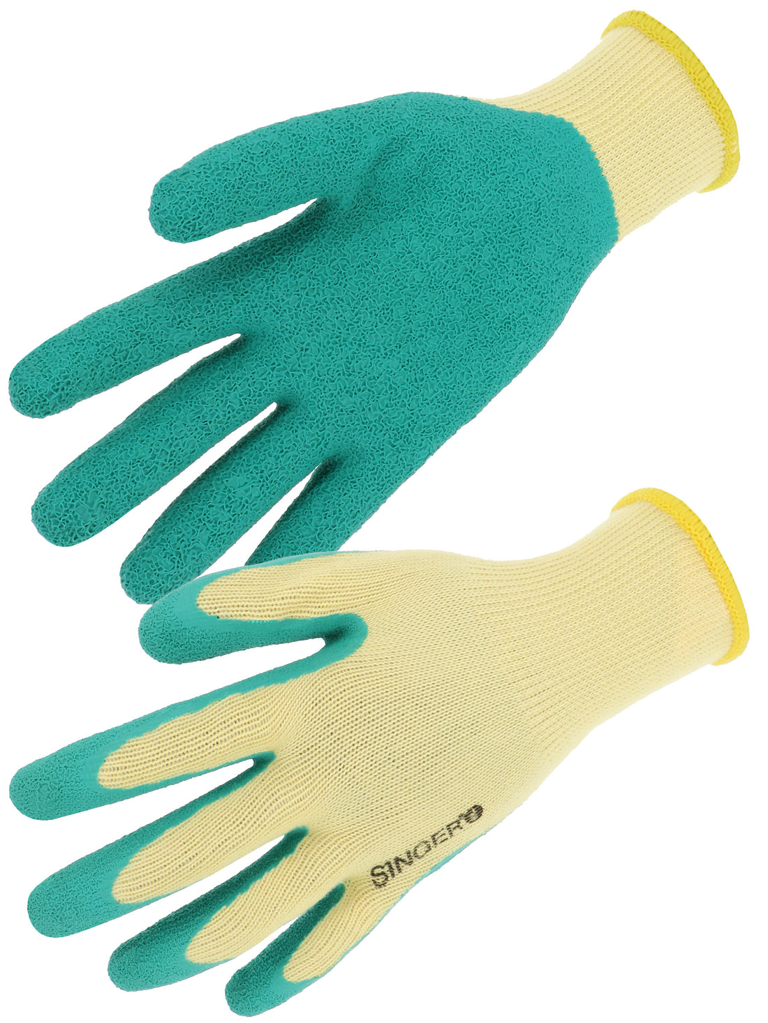 SINGER TAC1025V - LATEX COATED SAFETY WORK GLOVE  10 gauge