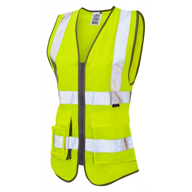 LEO - LYNMOUTH  - WOMEN'S YELLOW HI VIZ EXECUTIVE VEST WL11-Y-LEO