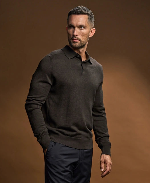 TEE JAYS - 6002 LONG SLEEVE POLO KNIT STYLE POLO