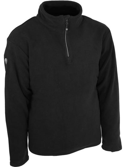 SINGER SWOIR BLACK 1/4 ZIP POLAR FLEECE SWEATSHIRT. 100% POLYESTER 290 GSM.