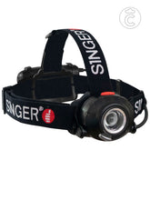 Load image into Gallery viewer, SINGER SAFETY 490 Lumens LED RECHARGABLE HEADLAMP SUITABLE FOR HELMETS
