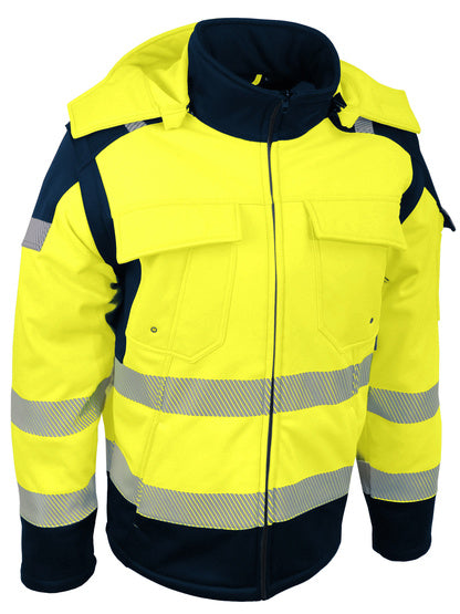 SINGER SAFETY  VILNA - HI VIZ WATERPROOF POLAR-FLEECE SOFTSHELL JACKET