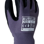 AURELIA -203 - HIGH PERFORMANCE NYLON SPANDEX NITRILE  FOAM COATED WORK SAFETY GLOVE