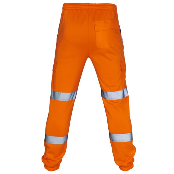 SUPERTOUCH HI VIZE 2 TONE JOGGER SAFETY WORK PANTS ORANGE NAVY