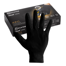 Load image into Gallery viewer, BOX OF MERCATOR IDEAL GRIP PLUS INDUSTRIAL BLACK NITRILE GLOVE
