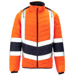 H145 - Supertouch Hi Vis Orange 2 Tone Puffer Jacket