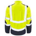 Supertouch Hi Vis 2 Tone Yellow Navy Softshell Jacket