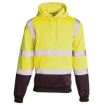 SUPERTOUCH HI VIZ TWO TONE HOODY YELLOW - NAVY