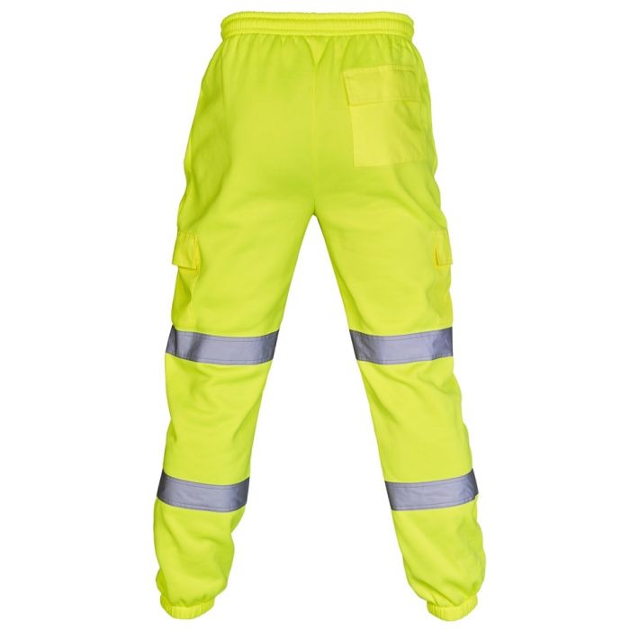 SUPERTOUCH HI VIZE 2 TONE JOGGER SAFETY WORK PANTS YELLOW NAVY