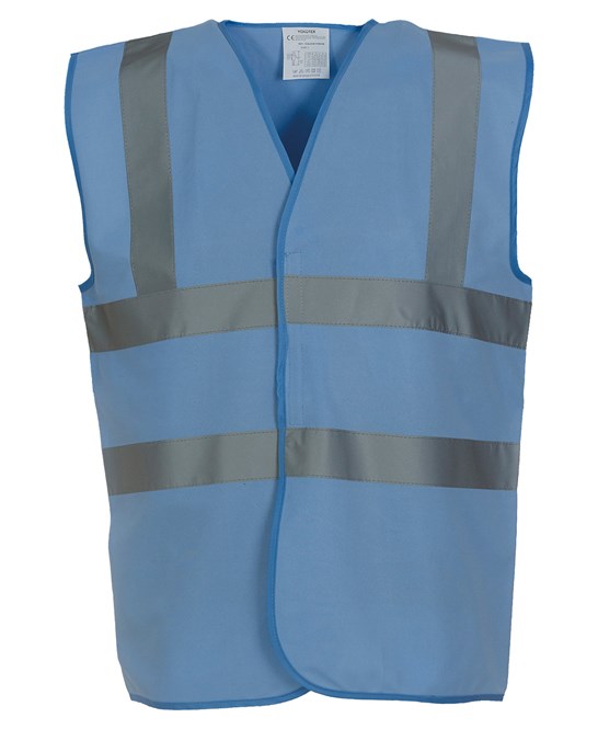 YOKO HI VIS 2 BAND VELCRO PINK VEST