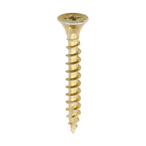 C2 Strong-Fix Multi-Purpose Premium Screws - PZ - Double Countersunk - Yellow, 3.5 x 30 TUB