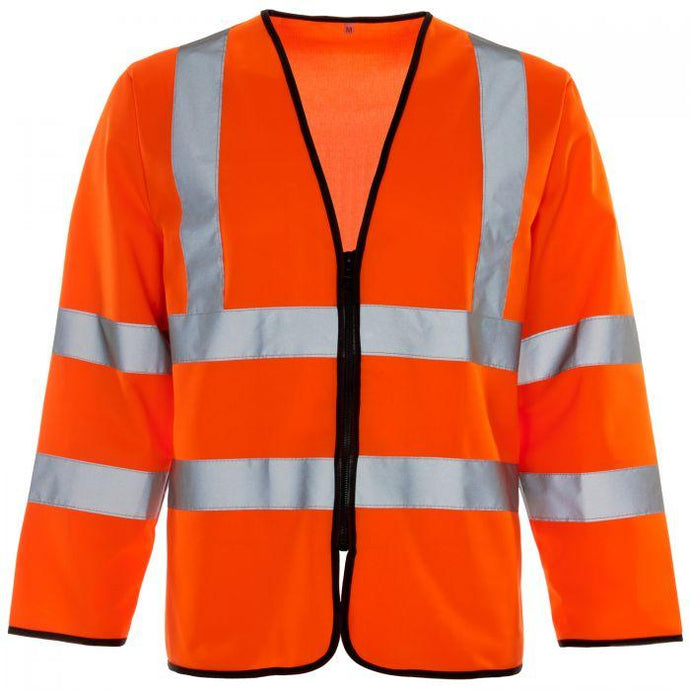 SUPERTOUCH HI VIZ LONG SLEEVE ZIP VEST H102
