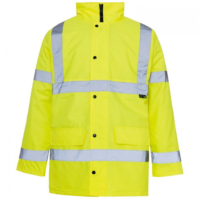 SUPERTOUCH HI VIZ STANDARD PARKA COAT YELLOW