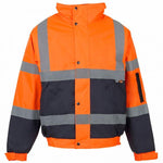 Supertouch Hi Vis Orange 2 Tone Bomber Jacket - H38