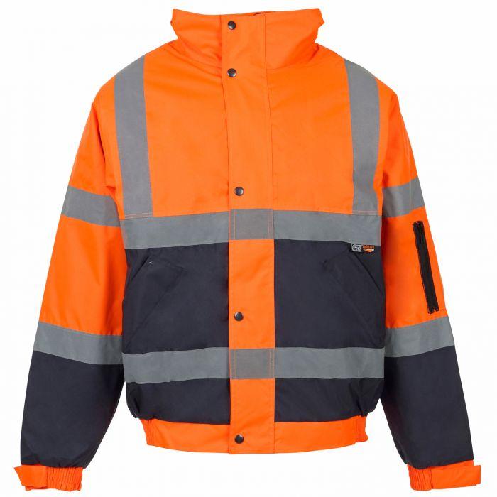 Supertouch Hi Vis Orange 2 Tone Bomber Jacket - H38