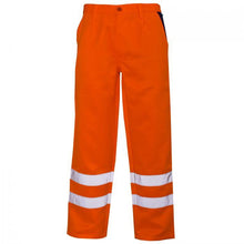 Load image into Gallery viewer, Supertouch Hi Vis Orange Polycotton Trousers - H65
