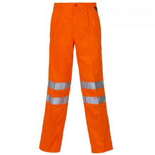 Load image into Gallery viewer, Supertouch Hi Vis Orange Polycotton Trousers - H65
