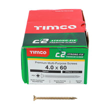 Load image into Gallery viewer, C2 Multi-Purpose Advanced Screws - PZ - Double Countersunk - Yellow 4.0 x 60
